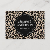 Professional Leopard Print Hair Stylist 名刺 (正面)