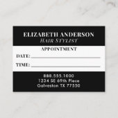 Professional Leopard Print Hair Stylist 名刺 (裏面)