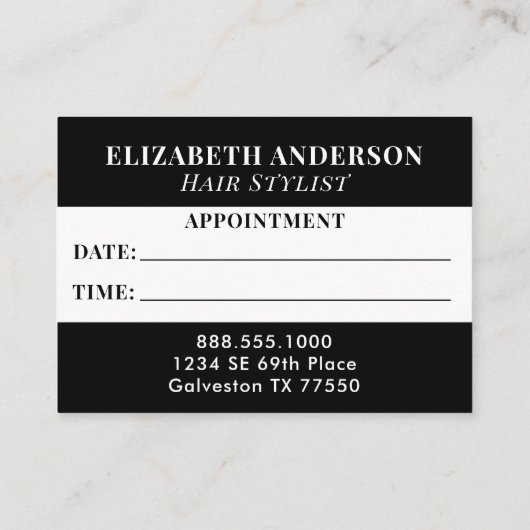 Professional Leopard Print Hair Stylist 名刺 (裏面)