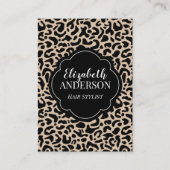 Professional Leopard Print Hair Stylist 名刺 (正面)