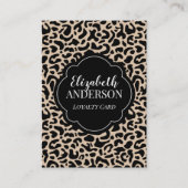 Professional Leopard Print Hair Stylist Loyalty 名刺 (正面)