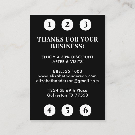 Professional Leopard Print Hair Stylist Loyalty 名刺 (裏面)