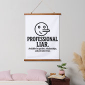 Professional Liar For Parties, Relationships & Job 吊り下げ型タペストリー (寝室)