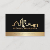 Professional Licensed Electrician Electrical Work 名刺 (正面)
