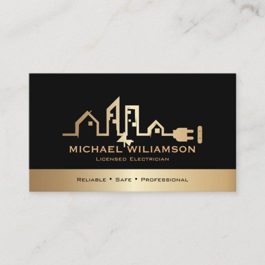 Professional Licensed Electrician Electrical Work 名刺 (正面)