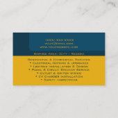 Professional Licensed Electrician Electrical Work 名刺 (裏面)