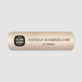 Professional Logo Brushed Bronze Company ID  名札 (正面)