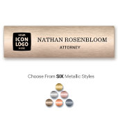 Professional Logo Brushed Bronze Company ID  名札