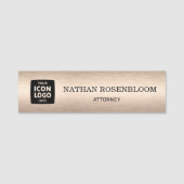 Professional Logo Brushed Bronze Company ID  名札 (正面)