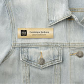 Professional Logo Brushed Gold Employee ID  名札 (インサイチュ)