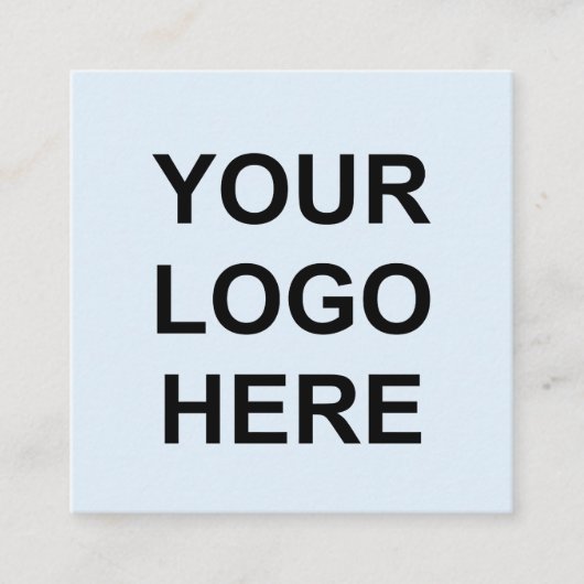 Professional Logo Minimal Modern Pale Blue スクエア名刺 (正面)