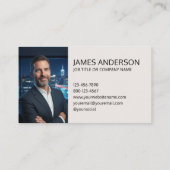 Professional Logo Photo Minimalist Off-White 名刺 (裏面)