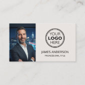 Professional Logo Photo Social Media Off-White 名刺 (正面)