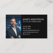 Professional Logo Profile Photo Minimalist Black 名刺 (裏面)