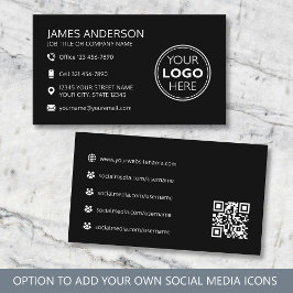 Professional Logo Social Media QR Code Black 名刺