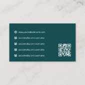 Professional Logo Social Media QR Code Green 名刺 (裏面)
