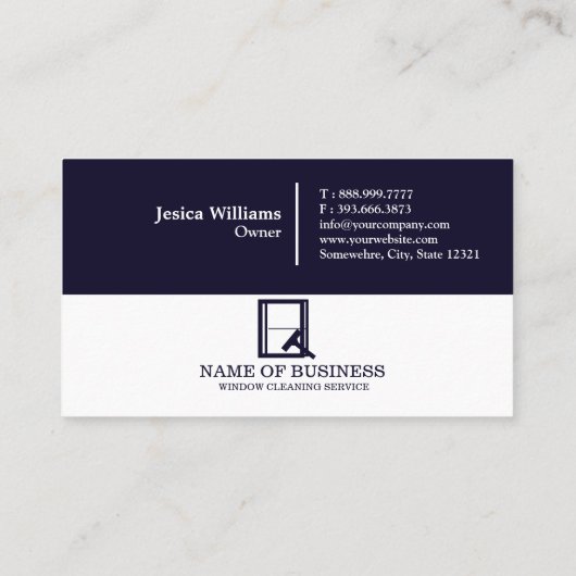 Professional Logo Window Cleaning Service  名刺 (裏面)