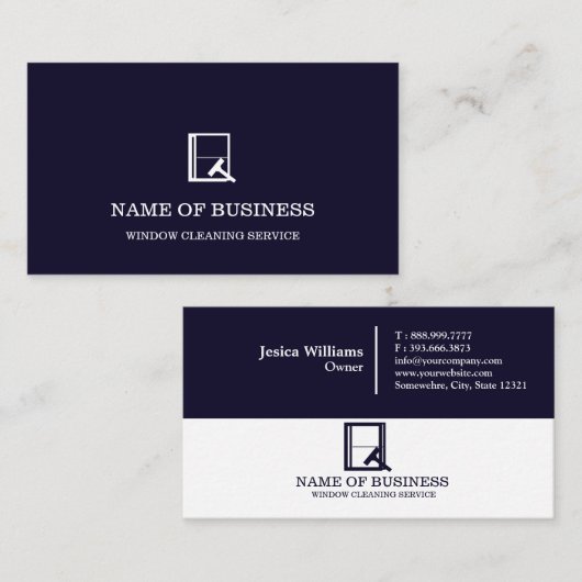 Professional Logo Window Cleaning Service  名刺 (正面/裏面)