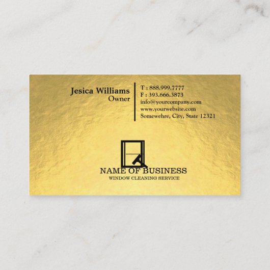 Professional Logo Window Cleaning Service  名刺 (裏面)