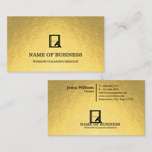 Professional Logo Window Cleaning Service  名刺 (正面/裏面)