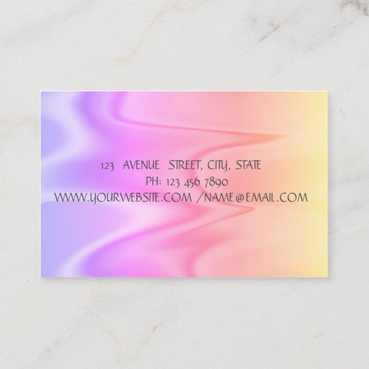 Professional Lotus Ombre Holographic 名刺 (裏面)