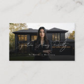 Professional Luxury Black Real Estate Agent Photo 名刺 (正面)