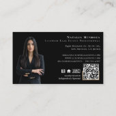 Professional Luxury Black Real Estate Agent Photo  名刺 (裏面)