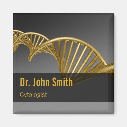 Professional Luxury Gold DNA Strand Medical マグネット (正面)