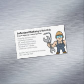 Professional Machining Metal Fabrication Cartoon マグネット名刺 (インサイチュ)