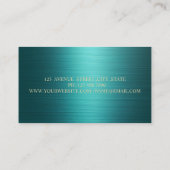 Professional Maid Cleaning House Green Metallic 名刺 (裏面)