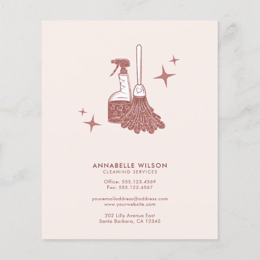 Professional Maid & House Cleaning Business チラシ (裏面)