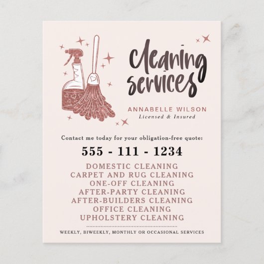 Professional Maid & House Cleaning Business  チラシ (正面)