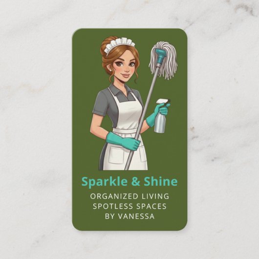 Professional Maid House Cleaning Housekeeping 名刺 (正面)
