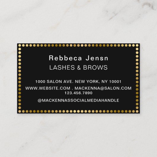 Professional Makeup Artist Eyelash & Brow QR CODE  名刺 (裏面)