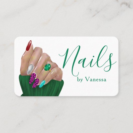 Professional Manicurist Nail Artist Design Stylish 名刺 (正面)