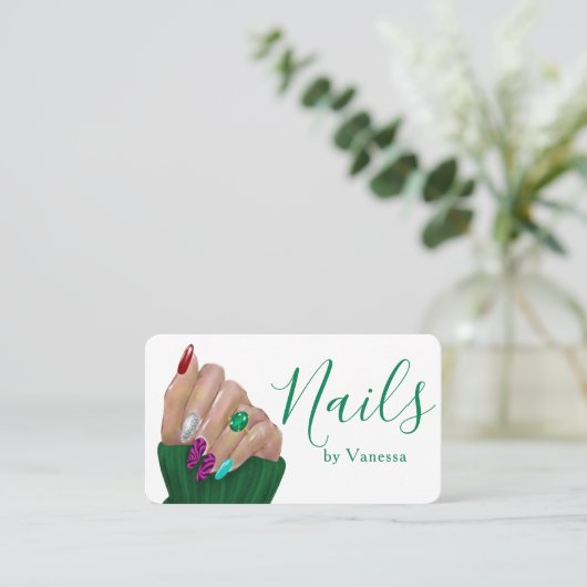 Professional Manicurist Nail Artist Design Stylish 名刺 (スタンド正面)