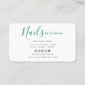 Professional Manicurist Nail Artist Design Stylish 名刺 (裏面)