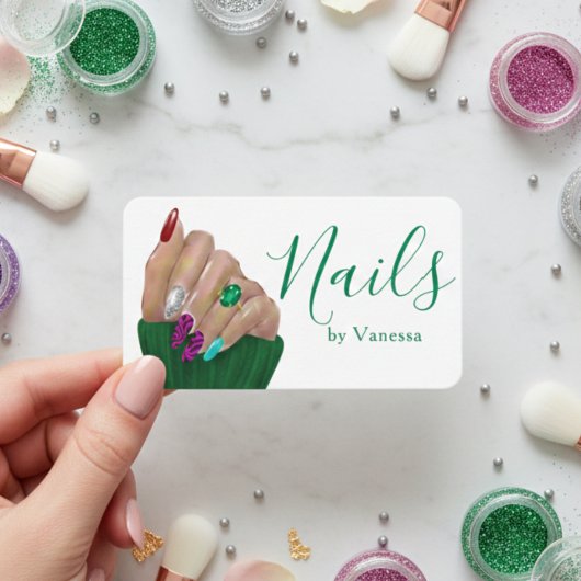 Professional Manicurist Nail Artist Design Stylish 名刺