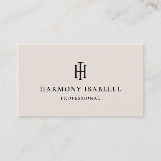 Professional Marketing Initials Monogram Logo  名刺 (正面)