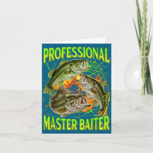 Professional Master Baiter Funny Fishing Meme Boot カード (正面)