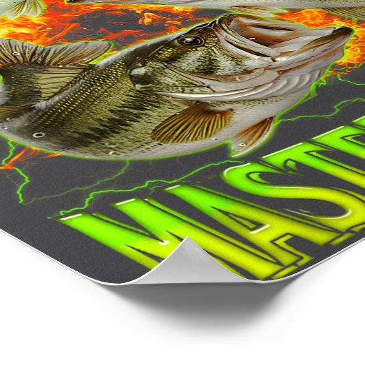 Professional Master Baiter Funny Fishing Meme Boot ポスター (角)