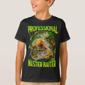 Professional Master Baiter Funny Fishing Meme Boot Tシャツ (正面)