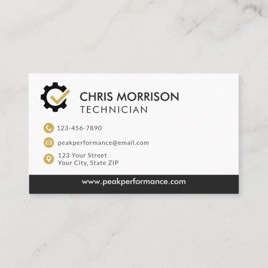 Professional Mechanic and Repair Services 名刺 (裏面)