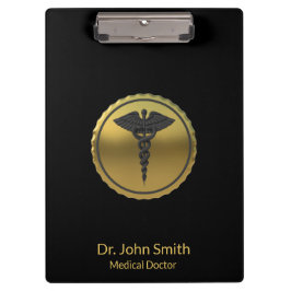 Professional Medical 3D Gold Caduceus Emblem クリップボード