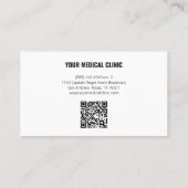Professional Medical Doctor Photo & Logo, QR Code  名刺 (裏面)