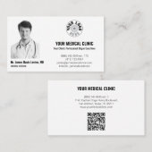 Professional Medical Doctor Photo & Logo, QR Code  名刺 (正面/裏面)