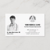 Professional Medical Doctor Photo & Logo, QR Code  名刺 (正面)