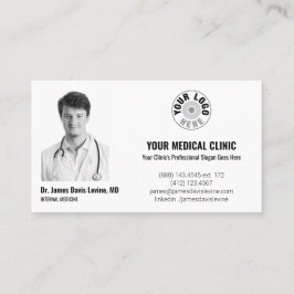 Professional Medical Doctor Photo & Logo, QR Code  名刺