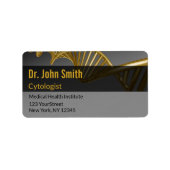 Professional Medical Luxury Gold DNA Address Label ラベル (正面)