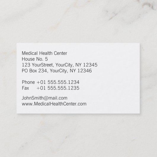 Professional Medical Luxury Gold DNA Strand 名刺 (裏面)